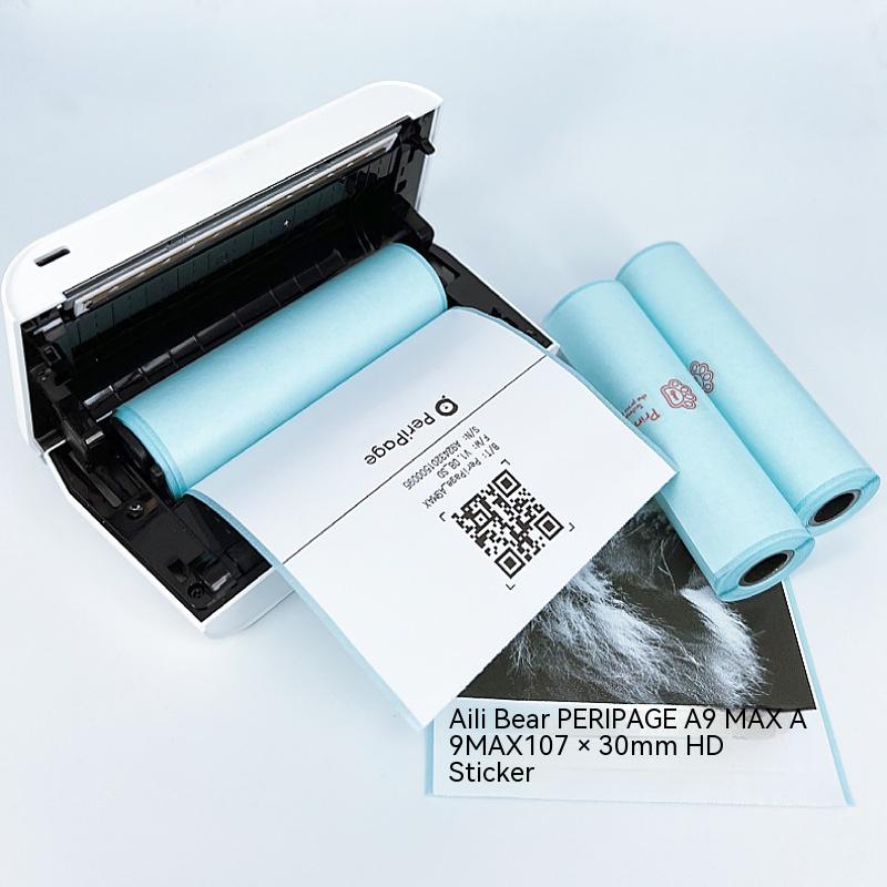 Paperang Aili Bear 11030 Mm79 30mm Adhesive Label Paper Tape Adhesive Wrong Questions Can Be Pasted Thermosensitive Paper